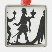 Silhouette van de Drie Kings Metalen Ornament (Voorkant)