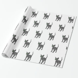 Silhouette van de Egyptische kat - Kies achterkleu Cadeaupapier