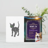 Silhouette van de Egyptische kat - Kies achterkleu Kaart (Staand voorkant)