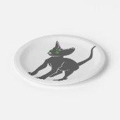 Silhouette van de Egyptische kat - Kies achterkleu Papieren Bordje (Gekanteld)