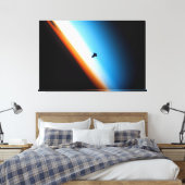Silhouette van de Space Shuttle Endeavor Canvas Afdruk (Insitu (Slaapkamer))