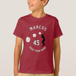 Silhouette van de Speler van de Ball van de Baseba T-shirt