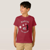 Silhouette van de Speler van de Ball van de Baseba T-shirt (Voorkant volledig)