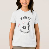 Silhouette van de Speler van de Ball van de Baseba Tri-Blend Shirt (Voorkant)