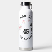 Silhouette van de Speler van de Ball van de Baseba Waterfles (Voorkant)