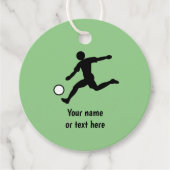 Silhouette van de Speler van de Voetbal met Ball o Bedankjes Labels (Voorkant)