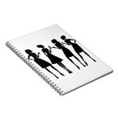 * SILHOUETTE VAN DE WIJNTIJD VAN VROUWEN * SPIRALE NOTITIEBOEK (Rechterzijde)