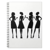 * SILHOUETTE VAN DE WIJNTIJD VAN VROUWEN * SPIRALE NOTITIEBOEK (Voorkant)