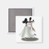 Silhouette van een dansende koppel magneet (Voorkant / Achterkant)