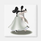 Silhouette van een dansende koppel magneet (Voorkant)