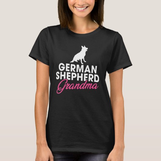Silhouette van een Duitse herder Shepherd German S T-shirt (Voorkant)