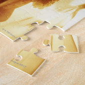 Silhouette van een engel met vleugels legpuzzel (Zijkant)