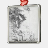 Silhouette van een engel metalen ornament (Links)