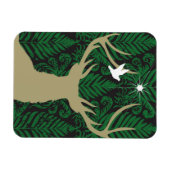 Silhouette van een hert, een duif en een ster tege magneet (Horizontaal)