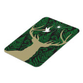 Silhouette van een hert, een duif en een ster tege magneet (Linkerzijde)