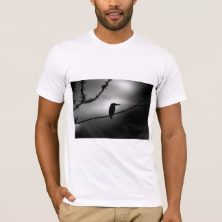 Silhouette van een ijsvogel t-shirt