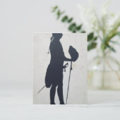 Silhouette van een Man Briefkaart (Staand voorkant)