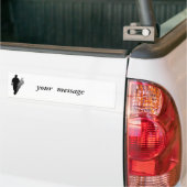 Silhouette van een Man Bumpersticker (Op Truck)