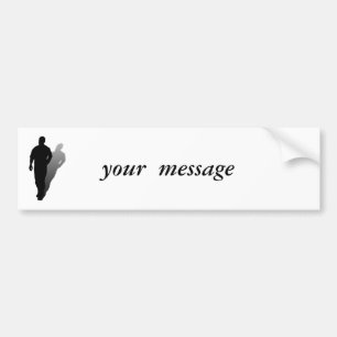 Silhouette van een Man Bumpersticker