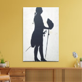 Silhouette van een Man Canvas Afdruk (Insitu (Woonkamer))