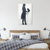 Silhouette van een Man Canvas Afdruk (Insitu (Slaapkamer))