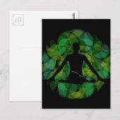 Silhouette van een meditator briefkaart (Voorkant / Achterkant)
