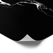 Silhouette van een meisje met licht en schaduw poster (Hoek)