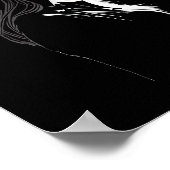 Silhouette van een meisje met licht en schaduw poster (Hoek)