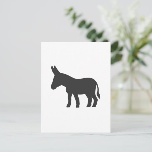 Silhouette van een mule briefkaart (Staand voorkant)