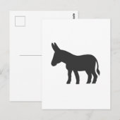 Silhouette van een mule briefkaart (Voorkant / Achterkant)