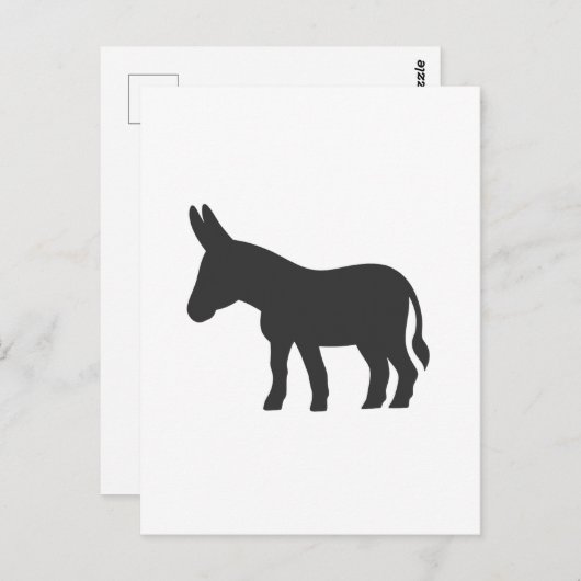 Silhouette van een mule briefkaart (Voorkant / Achterkant)