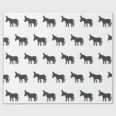 Silhouette van een mule cadeaupapier (Vlak)