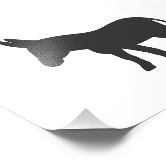 Silhouette van een mule foto afdruk (Hoek)