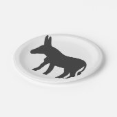 Silhouette van een mule papieren bordje (Gekanteld)