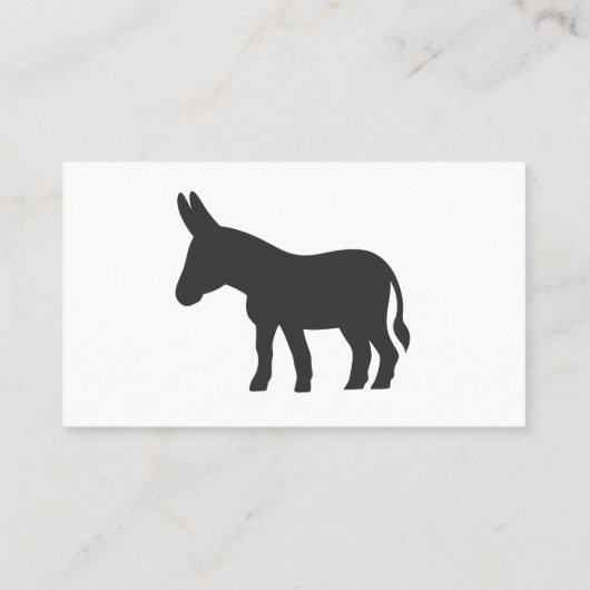 Silhouette van een mule visitekaartje (Achterkant)