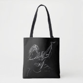 Silhouette van een muzikant tote bag (Voorkant)