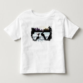 Silhouette van een paar brandende martinibrillen kinder shirts