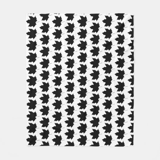 Silhouette van een paardenblad fleece deken (Voorkant)