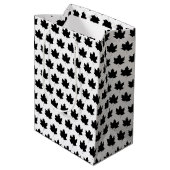 Silhouette van een paardenblad medium cadeauzakje (Achterkant Gekanteld)