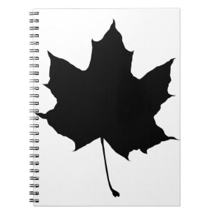 Silhouette van een paardenblad notitieboek