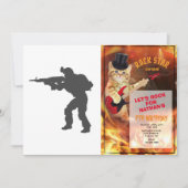 Silhouette van een soldaat - Kies achtergrondkleur Kaart (Voorkant)