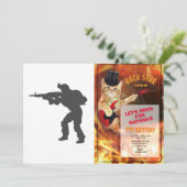 Silhouette van een soldaat - Kies achtergrondkleur Kaart (Staand voorkant)