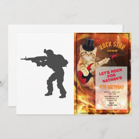 Silhouette van een soldaat - Kies achtergrondkleur Kaart (Voorkant / Achterkant)