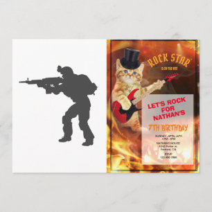 Silhouette van een soldaat - Kies achtergrondkleur Kaart