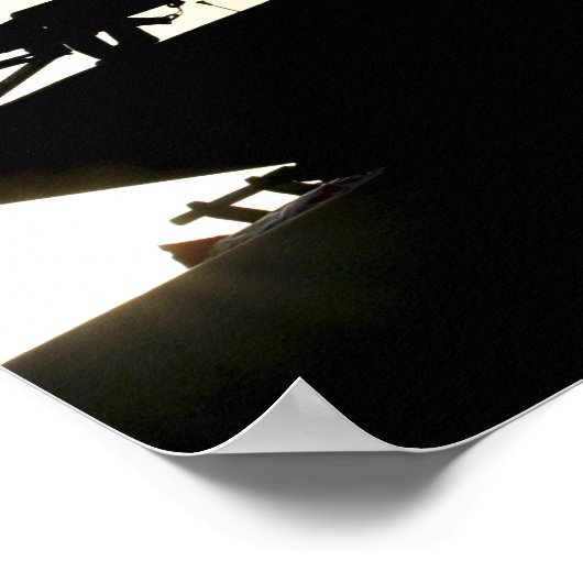 Silhouette van een Squad Automatic Weapon gunner Poster (Hoek)