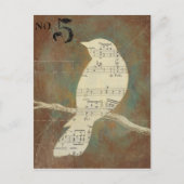 Silhouette van een vogel briefkaart (Voorkant)