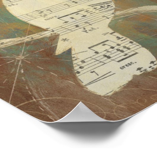 Silhouette van een vogel poster (Hoek)