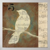 Silhouette van een vogel poster (Voorkant)