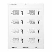 Silhouette van een vrouw die golf speelt etiket (Full Sheet)