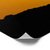 Silhouette van een wilde kameel bij zonsondergang poster (Hoek)